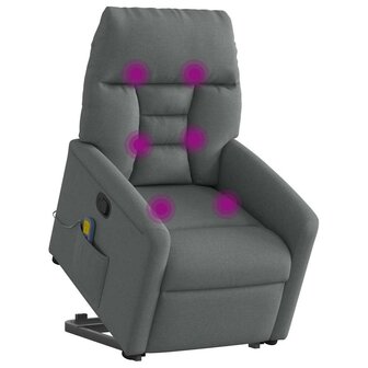 Sta-op-massagestoel verstelbaar stof donkergrijs 3