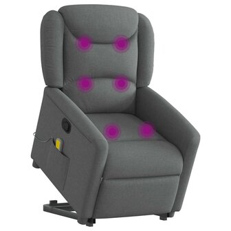 Sta-op-massagestoel verstelbaar stof donkergrijs 3