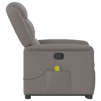 Sta-op-massagestoel verstelbaar stof taupe 6