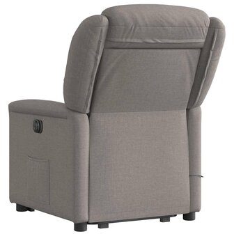 Sta-op-massagestoel verstelbaar stof taupe 7