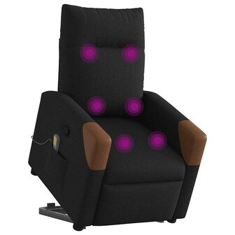 Sta-op-massagestoel verstelbaar stof zwart 3