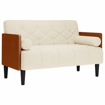 Tweezitsbank met kussen 110 cm linnen 2