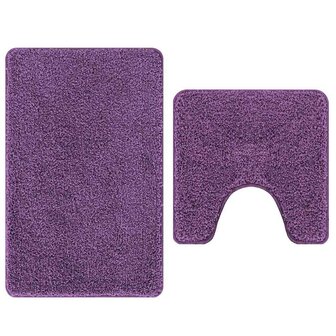Badmat 2 pcs Paars 50 x 50 cm Polypropyleen 2