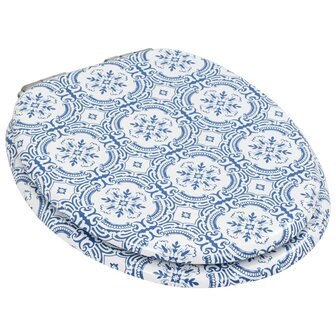 Toiletbrillen 2 st met soft-close deksels MDF porseleinontwerp 4