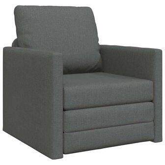 Vloerslaapbank met kussen Donkergrijs 74 x 77 x 81 cm Stof 2