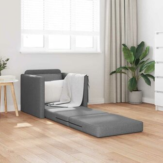 Vloerslaapbank met kussen Donkergrijs 74 x 77 x 81 cm Stof 3