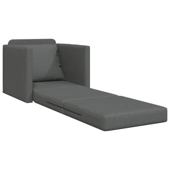 Vloerslaapbank met kussen Donkergrijs 74 x 77 x 81 cm Stof 4