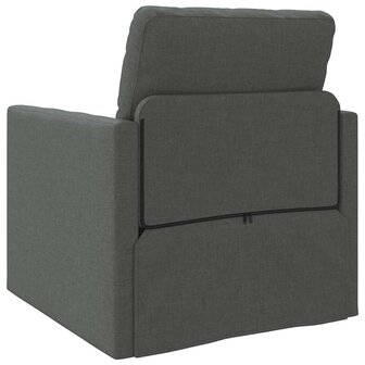 Vloerslaapbank met kussen Donkergrijs 74 x 77 x 81 cm Stof 7