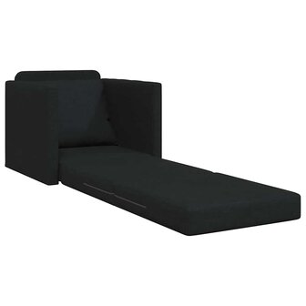 Vloerslaapbank met kussen Zwart 74 x 77 x 81 cm Stof 4