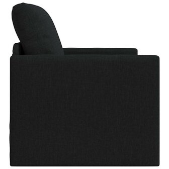 Vloerslaapbank met kussen Zwart 74 x 77 x 81 cm Stof 6