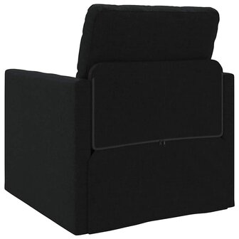 Vloerslaapbank met kussen Zwart 74 x 77 x 81 cm Stof 7
