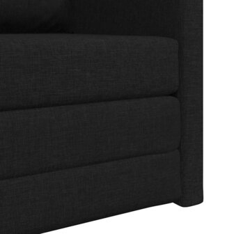 Vloerslaapbank met kussen Zwart 74 x 77 x 81 cm Stof 9