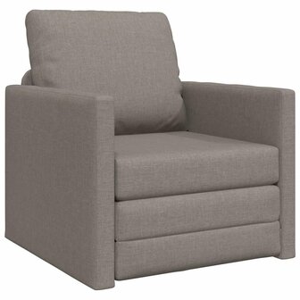 Vloerslaapbank met kussen Taupe 74 x 77 x 81 cm Stof 2
