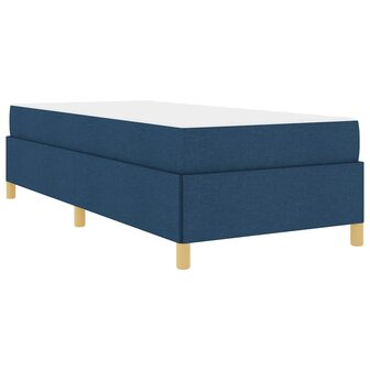 Boxspring bed met matras Blauw en Bruin en Wit 80 x 200 cm Stof 2
