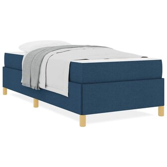 Boxspring bed met matras Blauw en Bruin en Wit 80 x 200 cm Stof 4