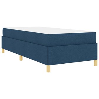 Boxspring bed met matras Blauw en Bruin en Wit 80 x 200 cm Stof 9