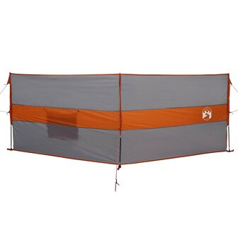 Windscherm camping waterdicht 344x120 cm grijs en oranje 4