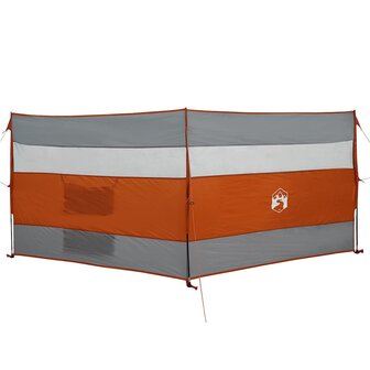 Windscherm camping waterdicht 340x130 cm grijs en oranje 2