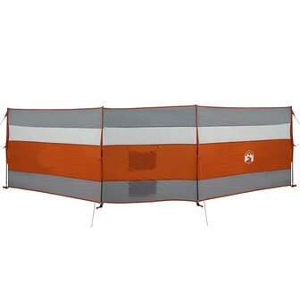 Windscherm camping waterdicht 508x130 cm grijs en oranje 2