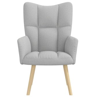 Relaxstoel stof wolk grijs 3