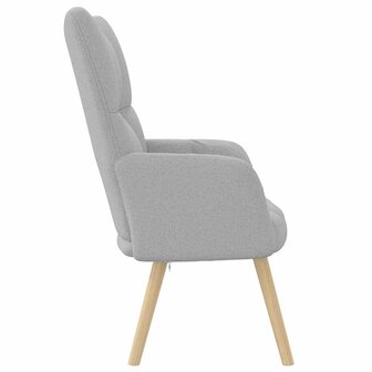 Relaxstoel stof wolk grijs 4
