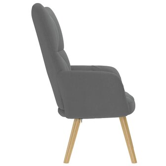 Relaxstoel stof donkergrijs 4