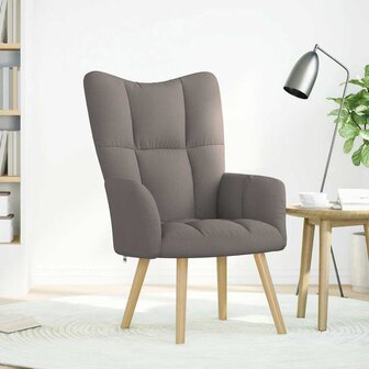 Relaxstoel stof taupe 2