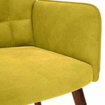 Relaxstoel fluweel geel 6