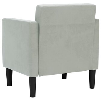 Fauteuil met armleuningen Lichtgrijs 53 cm Fluweel 5