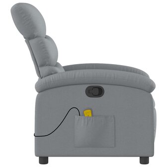Massagestoel met lichtgrijze stof 5