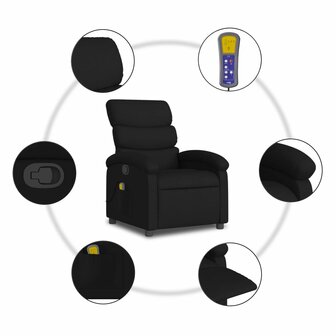 Massagestoel met zwarte stof 8