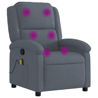 Massagestoel in donkergrijs fluweel 2