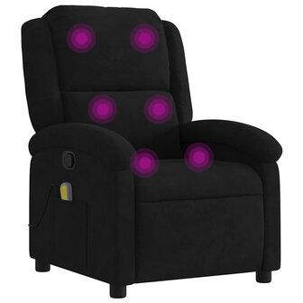 Massagestoel van zwart fluweel 2