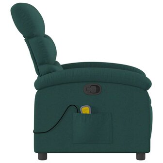 Massagestoel met donkergroene stof 5