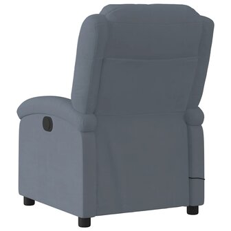 Massagestoel in donkergrijs fluweel 4