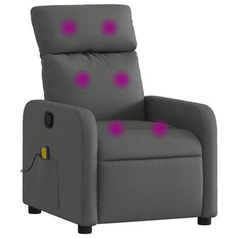 Massagestoel Donkergrijze Stof 2