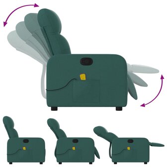 Massagestoel met donkergroene stof 5
