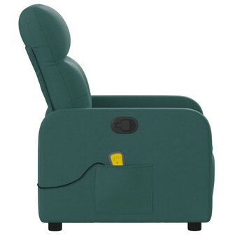 Massagestoel met donkergroene stof 8