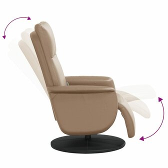 Massagestoel verstelbaar met voetensteun kunstleer cappuccino 6