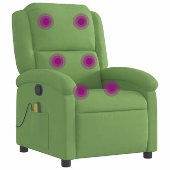Massagestoel verstelbaar fluweel lichtgroen 2