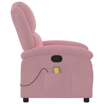 Massagestoel verstelbaar fluweel roze 5