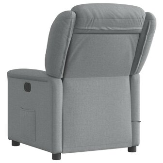 Massagestoel verstelbaar stof lichtgrijs 5