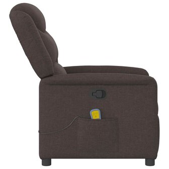 Massagestoel verstelbaar stof donkerbruin 4