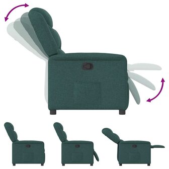 Massagestoel verstelbaar stof donkergroen 7