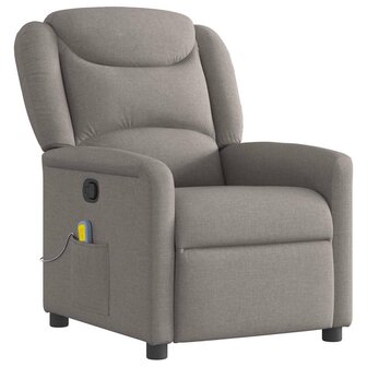 Massagestoel verstelbaar stof taupe 2
