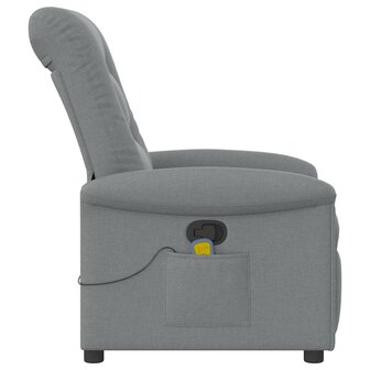 Massagestoel verstelbaar stof lichtgrijs 4