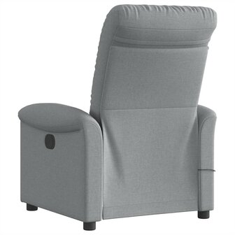 Massagestoel verstelbaar stof lichtgrijs 5
