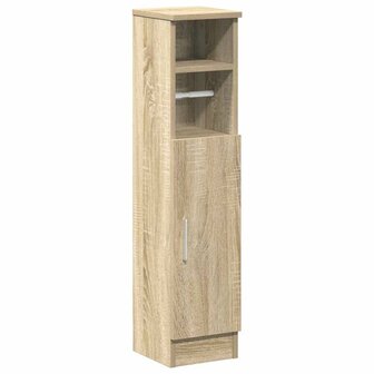 Badkamerkast met rolhouder 20,5x22x90 cm sonoma eikenkleurig 2