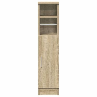 Badkamerkast met rolhouder 20,5x22x90 cm sonoma eikenkleurig 4