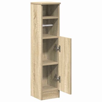 Badkamerkast met rolhouder 20,5x22x90 cm sonoma eikenkleurig 5
